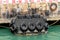 Ship`s or marine fender at deep sea port for mooring the ship made from cylinder shape rubber and cover with truck`s tires