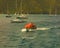 A ship\'s tender battling the chop in admiralty bay, bequia