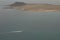 Ship sailing next to the island of La Graciosa.