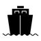 Ship solid icon. Liner vector illustration isolated on white. Cruise glyph style design, designed for web and app. Eps