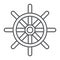Ship Steering Wheel thin line icon, navigator