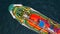 Ship tanker gas LPG, Aerial view Liquefied Petroleum Gas LPG tanker, Tanker ship logistic and transportation business oil and