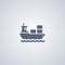 Ship, transportation, vector best flat icon