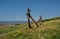 Ship. Viking longboat sculpture, next to Nuclear Power Station