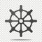 Ship wheel. Boat steering wheel icon. Layers grouped for easy ed