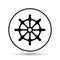 Ship wheel. Boat steering wheel icon. Vector illustration