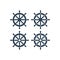 Ship wheel vector icon.