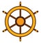 Ship wooden wheel, icon