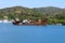 Ship wreckage scenic view from Caribbean cruise ship