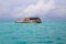 A ship wrecked in the Caribbean waters of the Bahamas