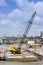 Ship yard crane at Sadarghat, Chittagong, Bagladesh.