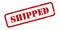 Shipped Rubber Stamp Vector