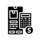 shipping calculator glyph icon vector illustration