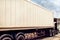 Shipping Cargo Container for Logistics and Transportation on a Truck. Business Logistics Concept,  for Logistic Import Export