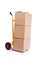 The shipping cart isolated on the white background