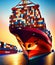 Shipping Companies Commercial Business. Generative AI.