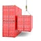 Shipping containers with crane hook