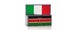 Shipping containers with Kenya and Italy flag.