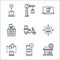 shipping and delivery line icons. linear set. quality vector line set such as home delivery, smartphone, cash on delivery, box,