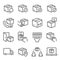 Shipping Delivery Service icons set vector illustration. Contains such icon as Logistic, Package Protection, Express, Transport an