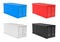 Shipping intermodal containers. Colored collection