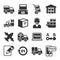 Shipping, Logistic and Delivery Icons Set. Vector