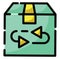 Shipping parcel return, icon