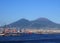 Shipping port with Mt. Vesuvius in background