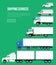 Shipping services poster with commercial transport