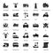 Shipping Vehicles Glyph Vectors Pack