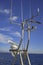 Ships antenna and navigation system in a clear blue sky