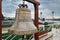 Ships bell in Ocean museum of Kaliningrad Close up