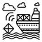 Ships, boats, cargo, logistics, transportation and shipping icon