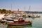 Ships and boats docked at Krk city Port -Croatia