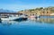 Ships in the old harbor in Antalya in Turkey