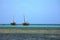 Ships in a picturesque bay Indian Ocean, Nosi Be, Madagascar