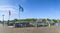 Ships and promenade at river Weser in Bremen