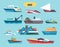 Ships at sea transport, shipping boats