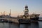 Ships in storage in the shipyard