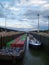 Ships waiting in lock on the Albert canal