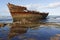 Shipwreck on african coast