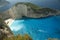 Shipwreck beach on greek island