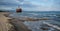 Shipwreck on the beach near Gytheio in Greece