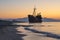 Shipwreck `Dimitrios` at the Mediterranean coast near Gythion, Greece