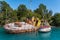 Shipwreck in the General Carrera Lake in Chile, Patagonia, South America