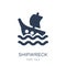 Shipwreck icon. Trendy flat vector Shipwreck icon on white background from Fairy Tale collection