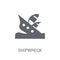 Shipwreck icon. Trendy Shipwreck logo concept on white background from Fairy Tale collection