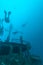 Shipwreck and Scuba Diver, Maldives