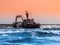 Shipwreck on Skeleton Coast in Namibia