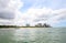 Shipwrecked sailboat on the beach of Clam Pass in Naples, Florida